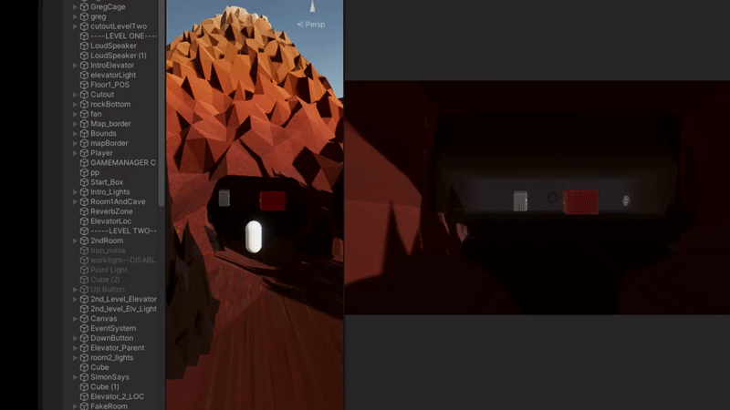 bad drawing with a couple boxes and what looks like a house but is actually a cave